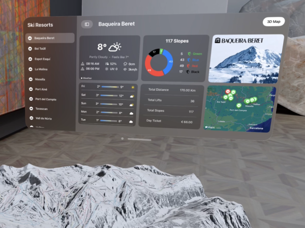 Neu Ski Resorts app for visionOS